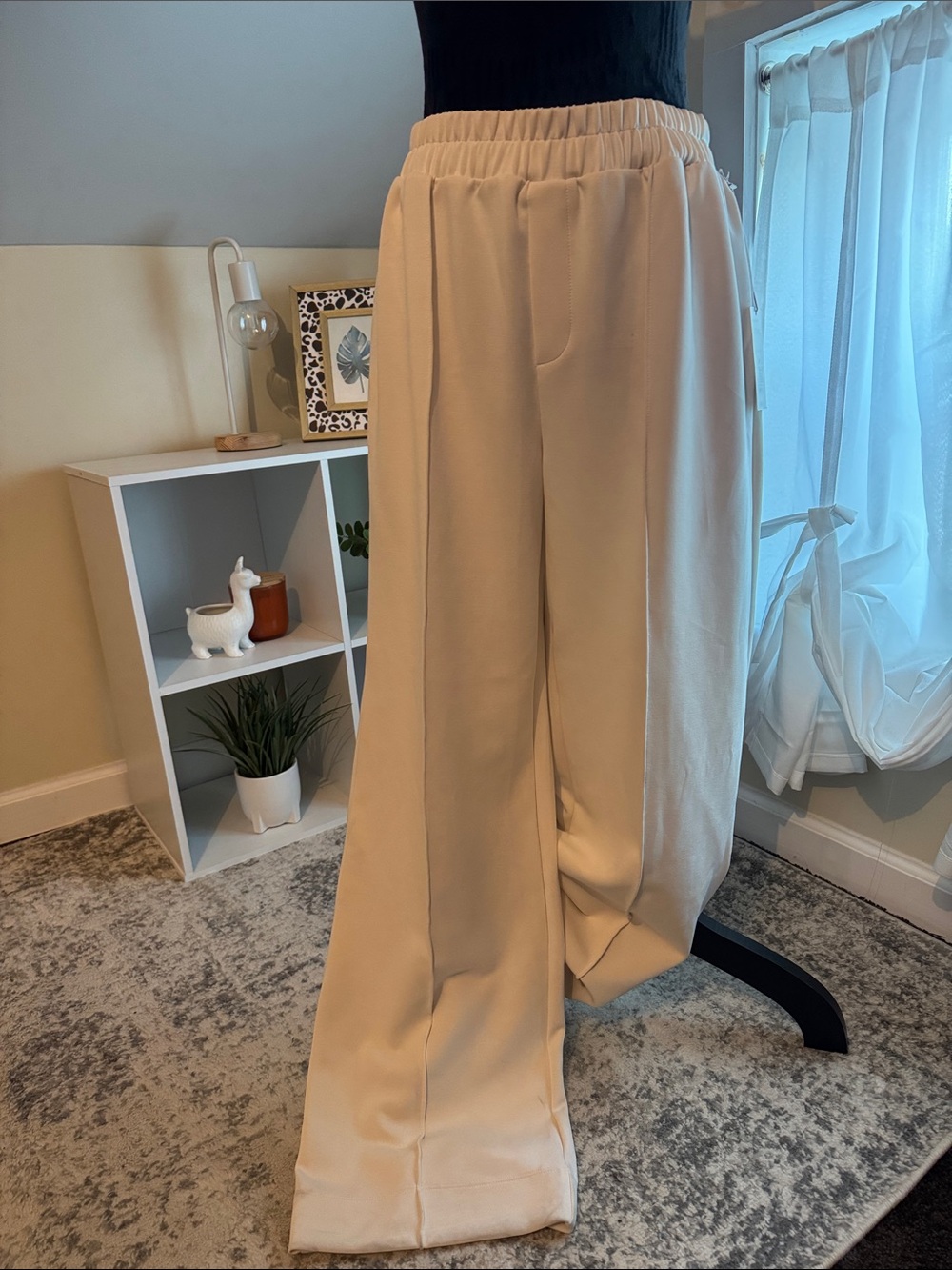 Wide Leg Cream Palazzo Pants - A • new day